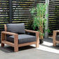 ALANYA HAMPTONS OUTDOOR ARMCHAIR/SOFA CHAIR EUCALYPTUS FRAME DARK CHARCOAL - MyChocolateWood