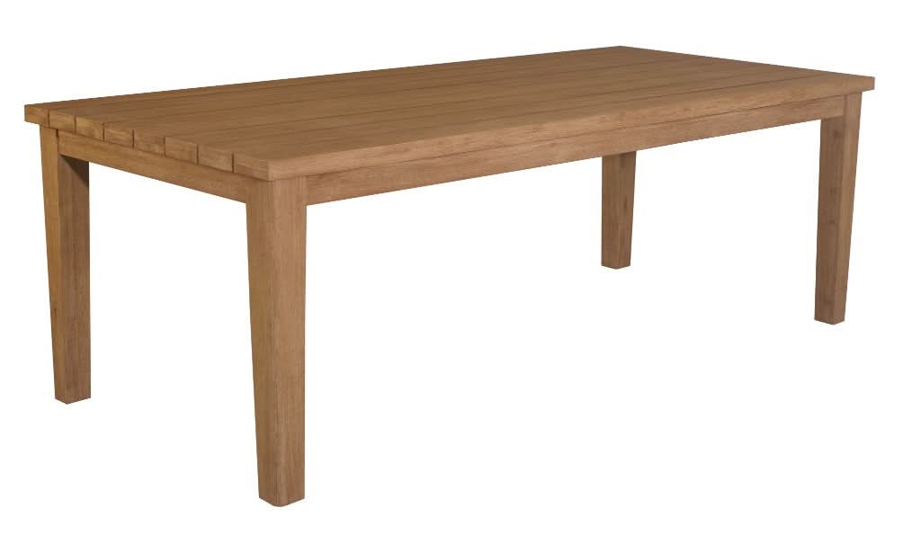 ALANYA OUTDOOR DINING TABLE RECTANGULAR SOLID EUCALYPTUS TIMBER - MyChocolateWood