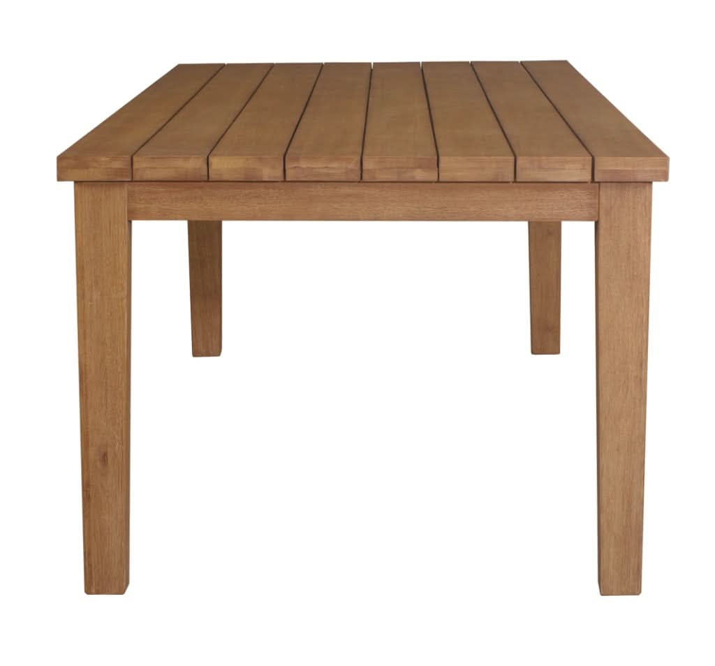 ALANYA OUTDOOR DINING TABLE RECTANGULAR SOLID EUCALYPTUS TIMBER - MyChocolateWood