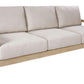 Alanya Hamptons Outdoor 3-Seater Sofa Settee Eucalyptus Frame in Whitewash - Chocolate Wood