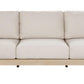 Alanya Hamptons Outdoor 3-Seater Sofa Settee Eucalyptus Frame in Whitewash - Chocolate Wood