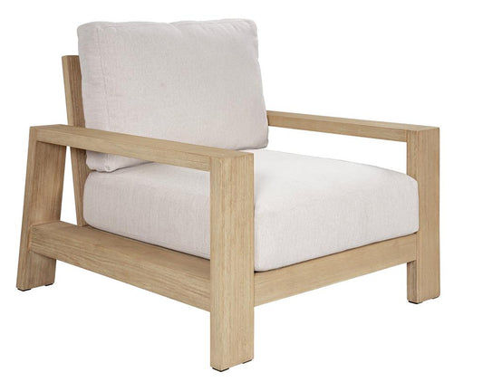 ALANYA HAMPTONS OUTDOOR ARMCHAIR/SOFA CHAIR EUCALYPTUS FRAME WHITEWASH - MyChocolateWood