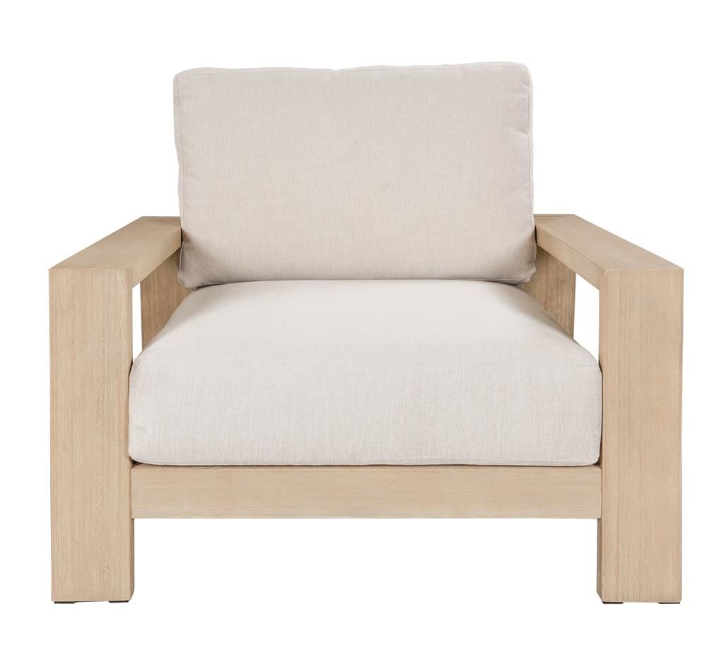 ALANYA HAMPTONS OUTDOOR ARMCHAIR/SOFA CHAIR EUCALYPTUS FRAME WHITEWASH - MyChocolateWood
