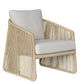 DORVEN WICKER & STEEL OUTDOOR ARMCHAIR NATURAL/CREAM