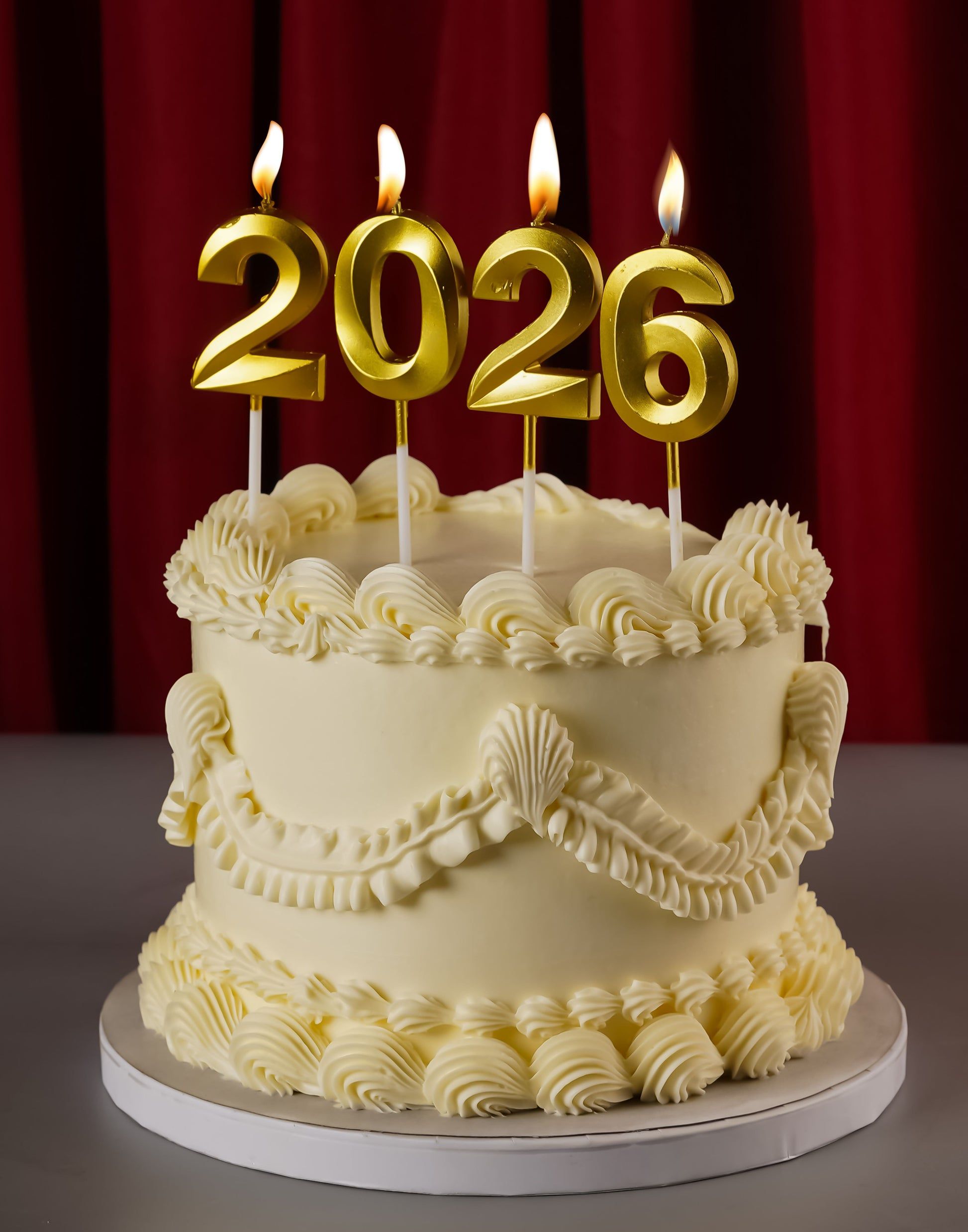 Vintage 2026 New Years Cake