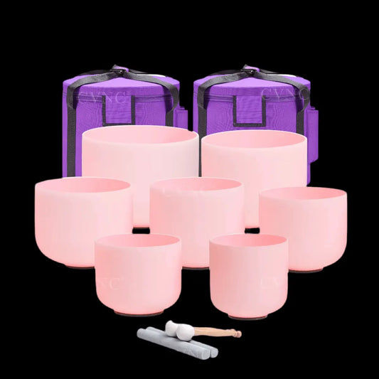 6 - 12” Pink Himalayan salt Bowls 432HZ - Health Inuit