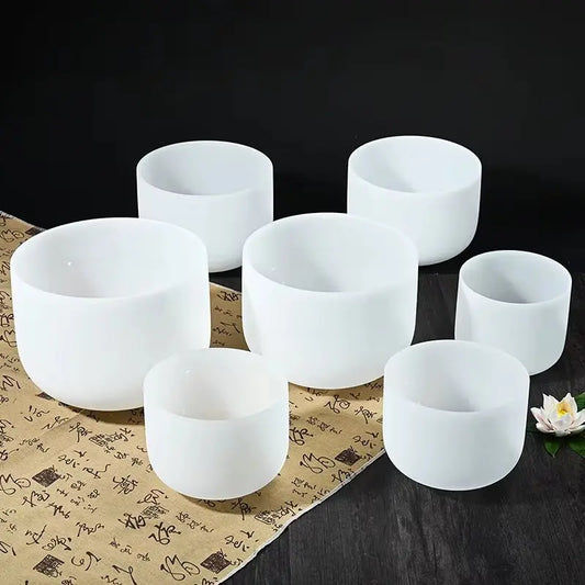 14” MEGA WHITE QUARTZ BOWL 432Hz - Health Inuit