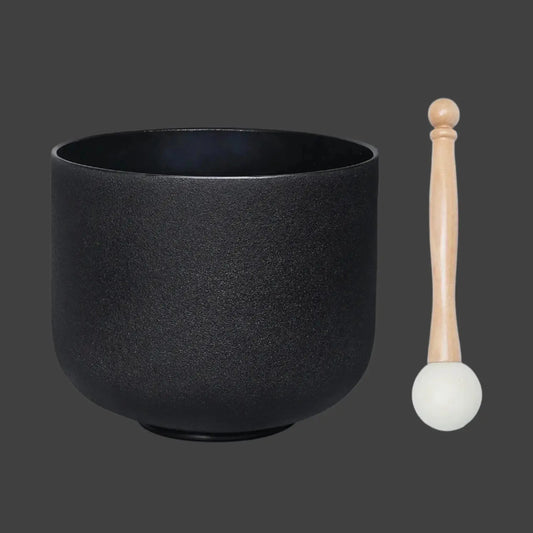 10" Black Sand Crystal Singing Bowl - Health Inuit
