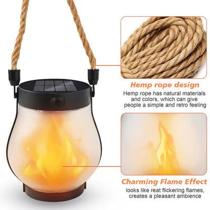 ✨Last Day Promotion--Dancing flame Solar Lantern Outdoor Lights