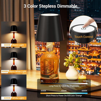 Rechargeable Stepless Dimming LED Wine Wireless  Bottle Lights