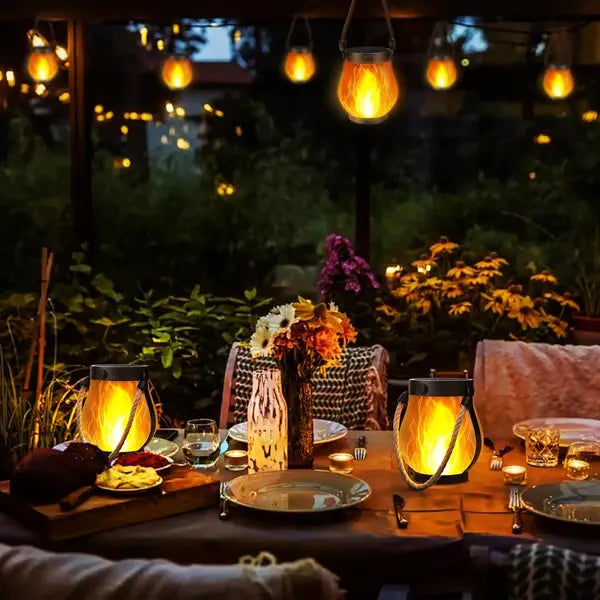 ✨Last Day Promotion--Dancing flame Solar Lantern Outdoor Lights