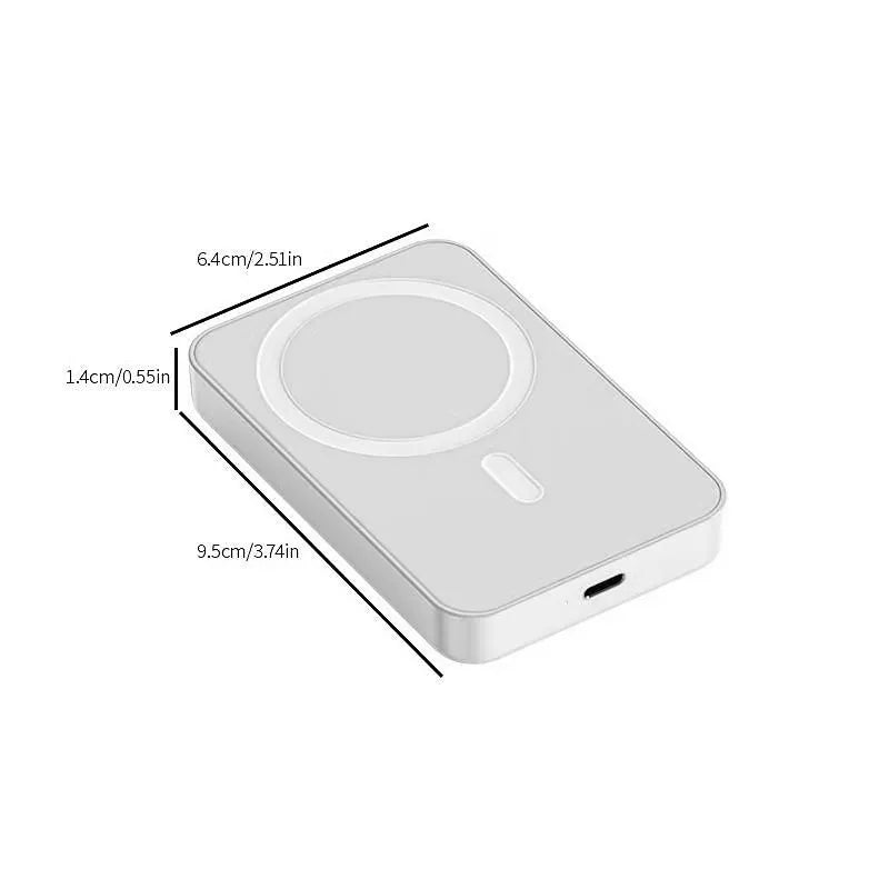 Wireless Portable Charger 5000mAh MagSafe Battery Pack - Quick Charge, Strong Magnetic Adhesion, Slim & Reliable for iPhone