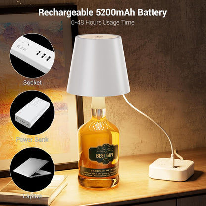 Rechargeable Stepless Dimming LED Wine Wireless  Bottle Lights