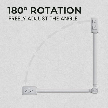 Power socket swivel extender