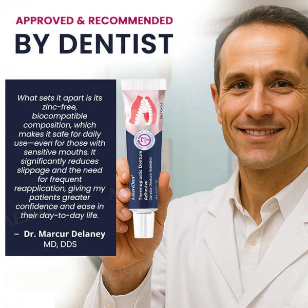 AdhereDent® Thermoplastic Denture Adhesive ⏳ Durable Denture Retention