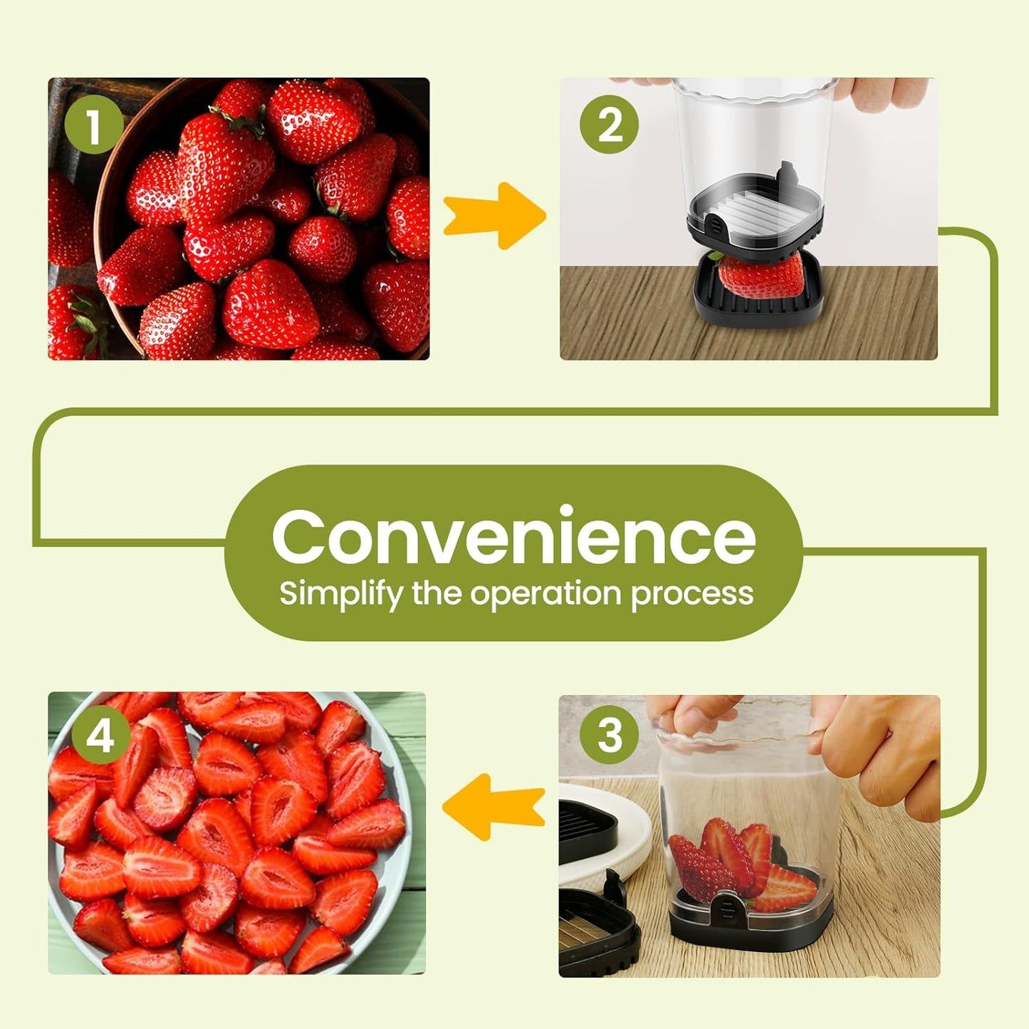 Kitchen Portable Slicing Tool for Salad Making Soft Fruit Cutting