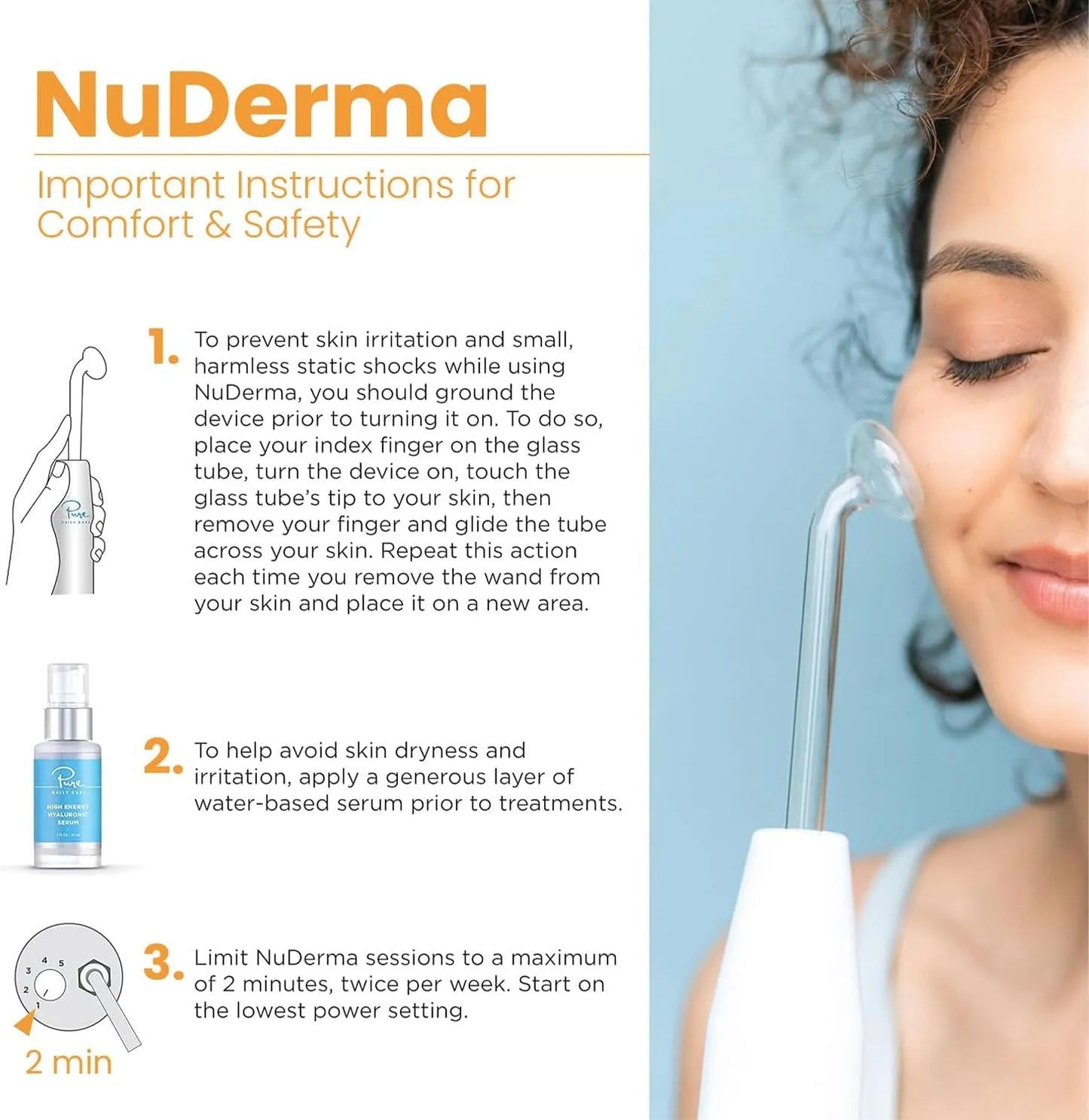 Handheld Skin Therapy Wand Machine w/Neon – Anti-Aging - Skin Tightening - Wrinkle Reducing - Dark Circles – Clarifying - Hair & Scalp Stimulator