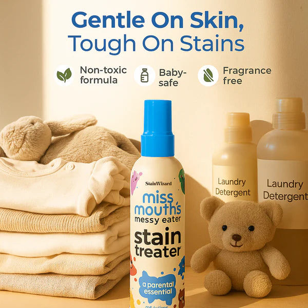Stain Treater Spray -  No Dry Cleaning Food, Grease, Coffee Off Laundry, Underwear, Fabric