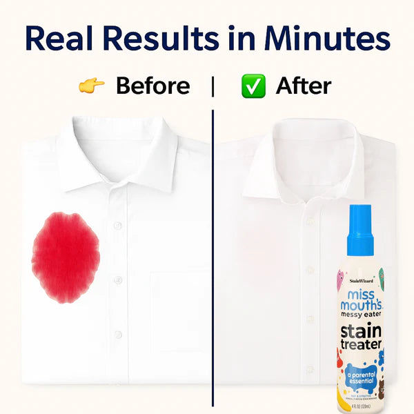 Stain Treater Spray -  No Dry Cleaning Food, Grease, Coffee Off Laundry, Underwear, Fabric