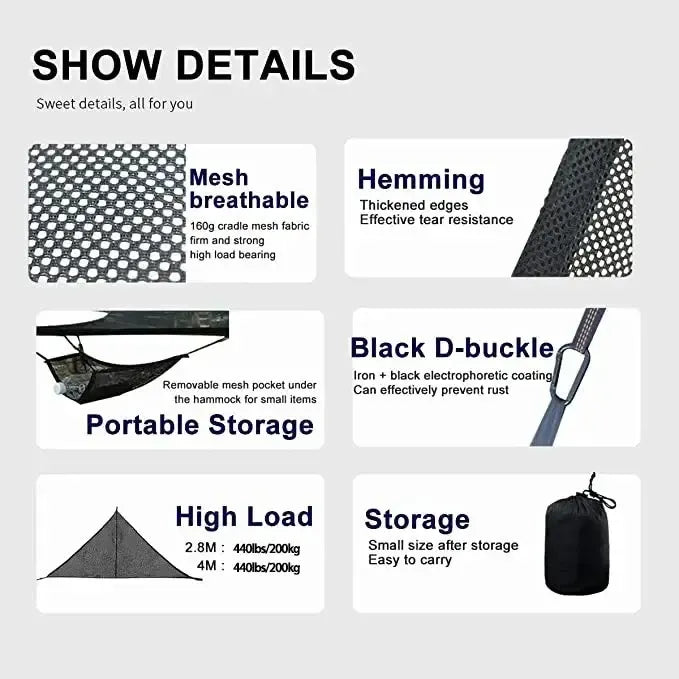 Triangular Mesh Camping Hammock