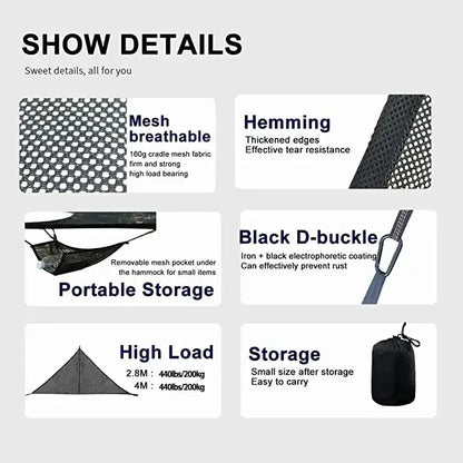 Triangular Mesh Camping Hammock