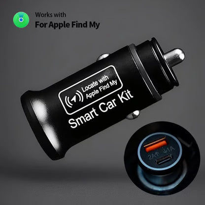 Car Charger with GPS Tracker Dual USB C PD Fast Charging 30W Per Port Real Time Location Anti Theft Device for ios