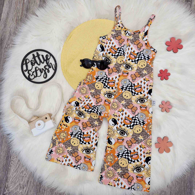 Lottie & Lysh 70s Aesthetic wide leg jumpsuit