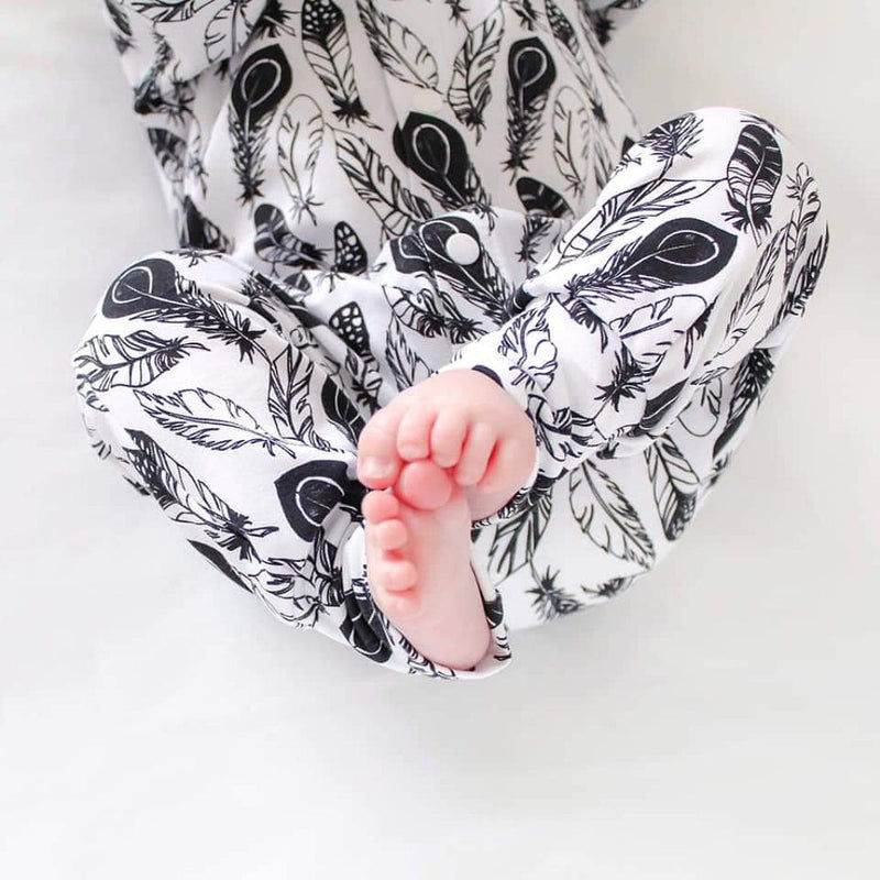 Monofeathers baby romper by Lottie & Lysh