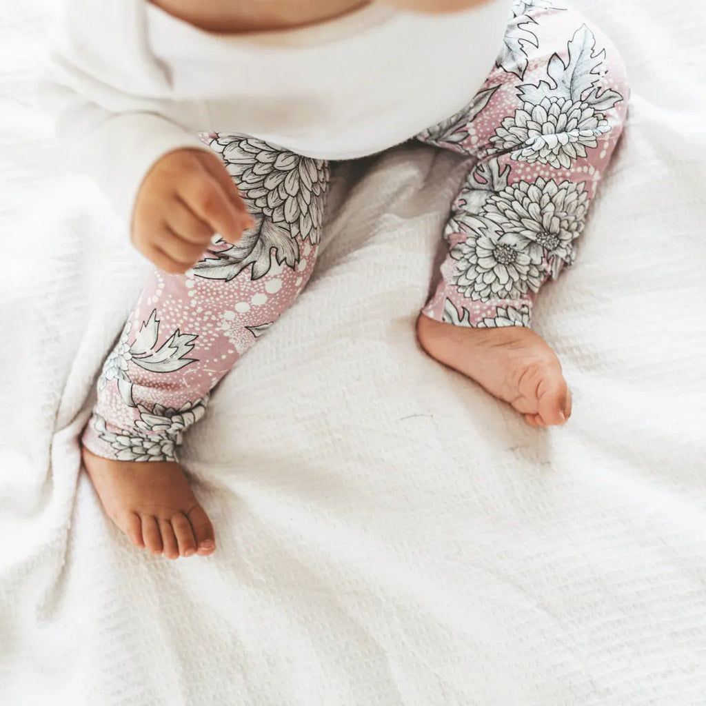 Floral Baby Clothes - Blush Baby Leggings by Lottie & Lysh