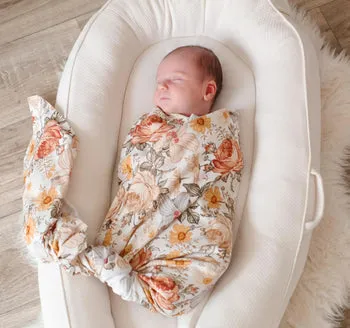 floral baby swaddle wrap blanket by Lottie & Lysh