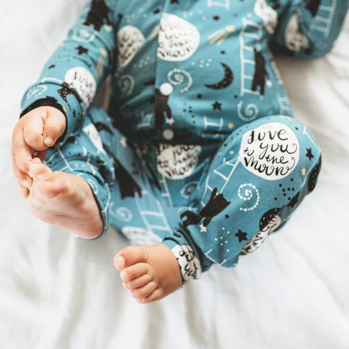 Cute baby Clothes. Love you to the moon baby romper by lottie and lysh
