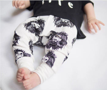 Leggings for newborns aztec lion print by Lottie & Lysh