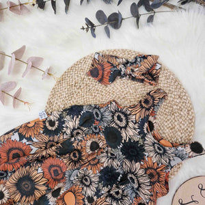 Lottie & Lysh burnt floral printed baby romper