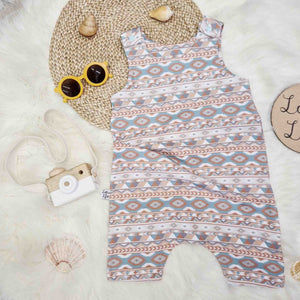 arizona aztec printed summer romper for kids
