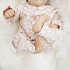 Sand Leopard print baby grow by Lottie & Lysh