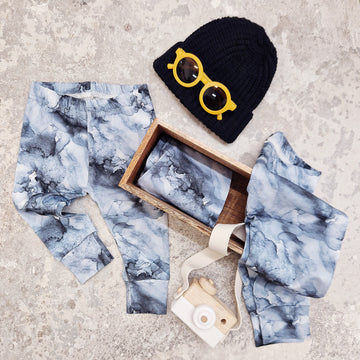 boys leggings by Lottie & lysh - quartz effect tie dye