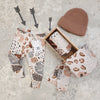 neutral patterned baby leggings