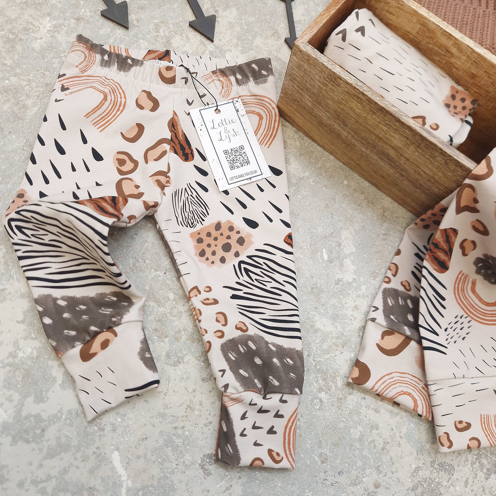neutral baby leggings by Lottie & Lysh UK