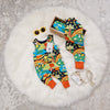 primary rainbow coloured baby outfit 