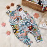 vintage floral printed baby and toddler romper