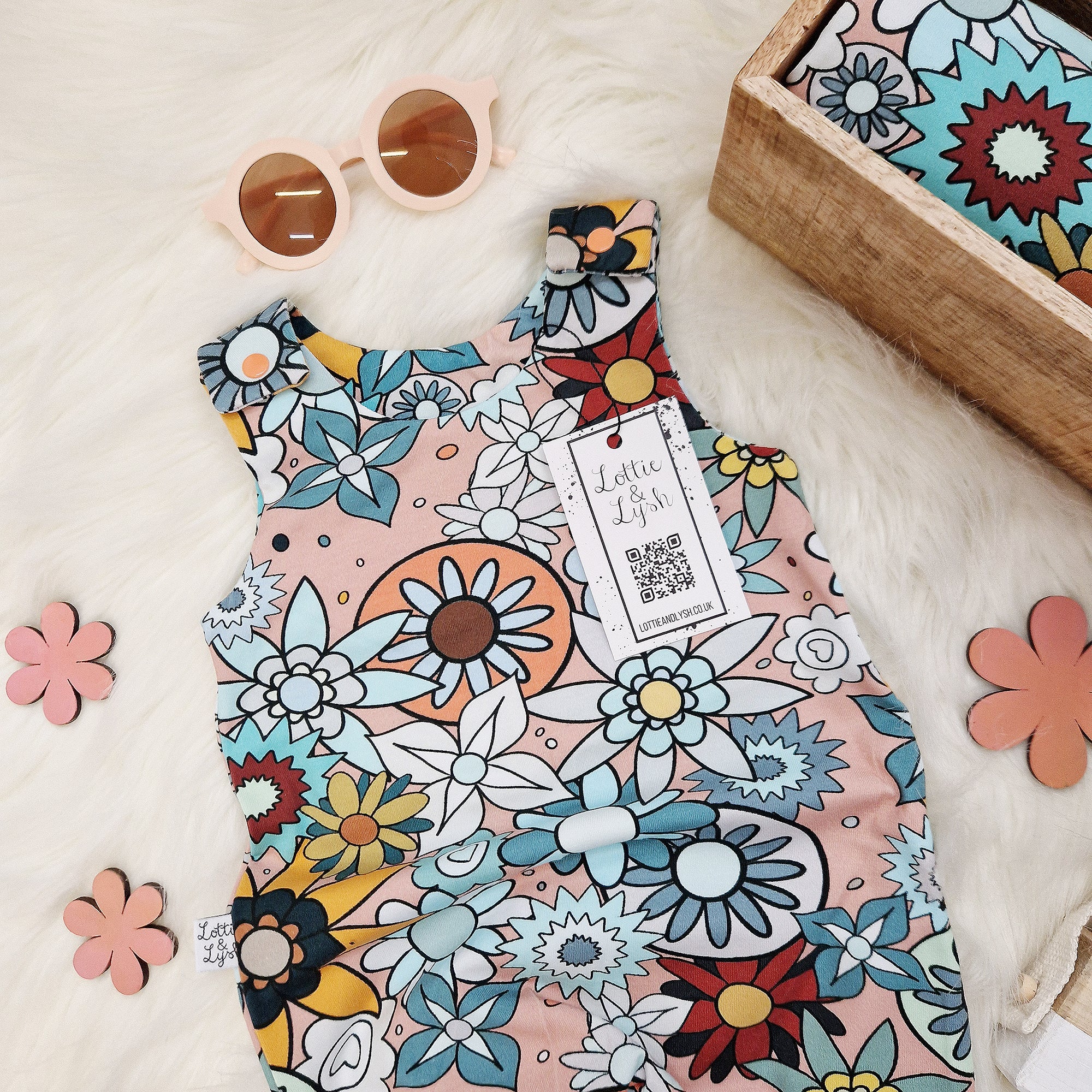 cute floral baby romper by Lottie & Lysh