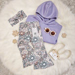 toddle flares - retro floral flared trousers by Lottie & Lysh