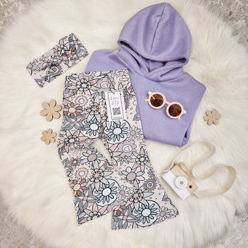 toddle flares - retro floral flared trousers by Lottie & Lysh