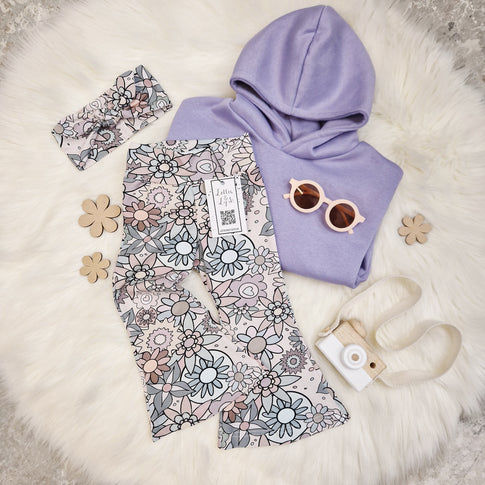 toddle flares - retro floral flared trousers by Lottie & Lysh