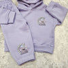 ethical kids lounge wear set in lilac by Lottie & Lysh