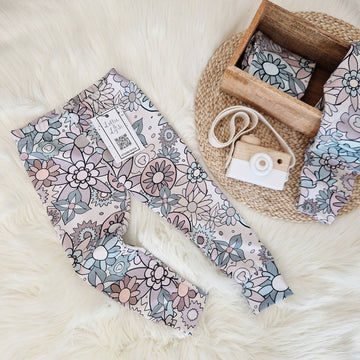 floral baby girl leggings