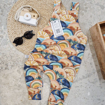 rainbow printed baby outfit by Lottie & Lysh