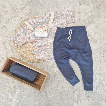 denim look harem baby and toddler leggings