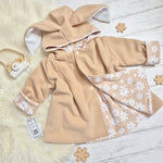 baby girls beige bunny coat with ears