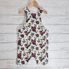 vintage tattoo style printed baby and toddler dungarees